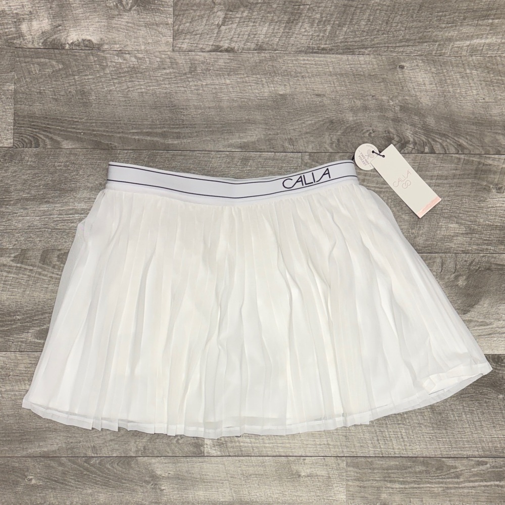 CALIA by Carrie Underwood White Pleated Skater Skirt